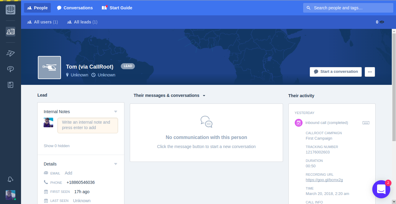 Intercom Tracking Intercom Phone Call Tracking For Marketers | CallRoot