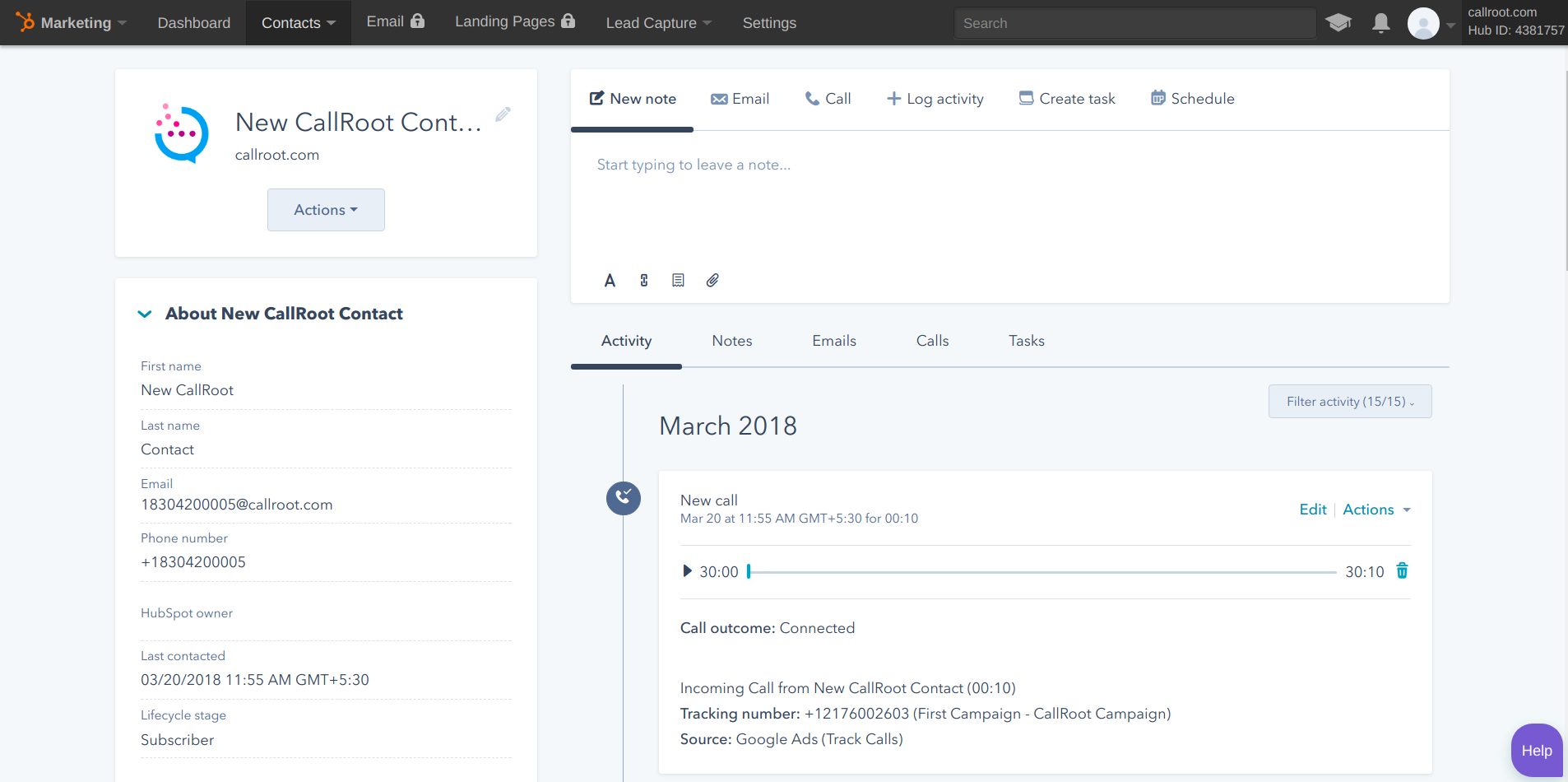 Guide For HubSpot Call Tracking For Marketers CallRoot